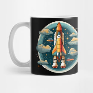 AI Generated Rocketship Mug